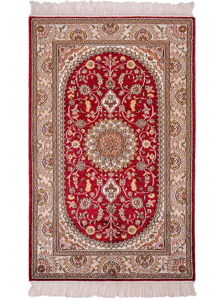 Seidenteppich - China Seide - 120 x 75 cm - rot