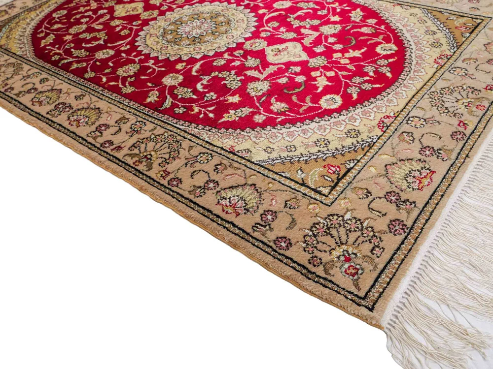 Seidenteppich - China Seide - 121 x 78 cm - rot
