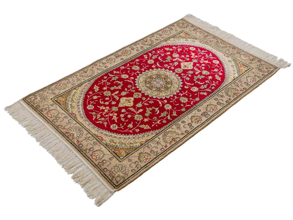 Seidenteppich - China Seide - 121 x 78 cm - rot