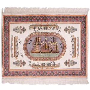 Seidenteppich - China Seide - 123 x 91 cm - beige