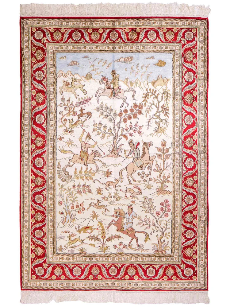 Seidenteppich - China Seide - 176 x 124 cm - beige