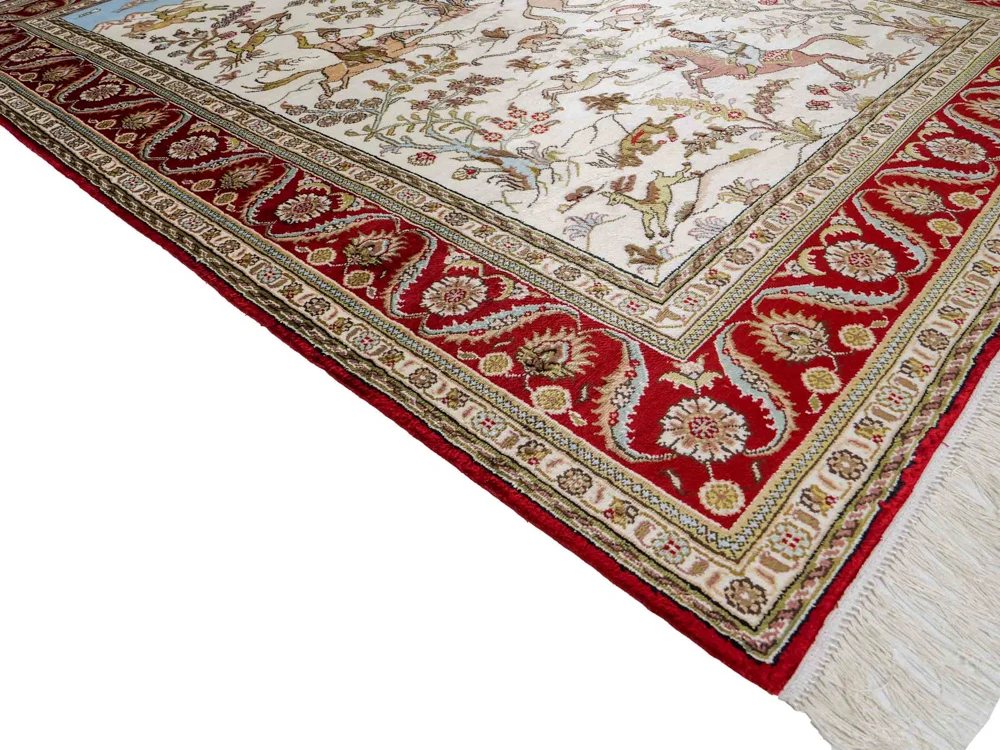 Seidenteppich - China Seide - 176 x 124 cm - beige