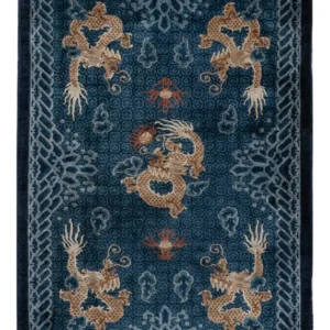 Seidenteppich - China Seide - 187 x 123 cm - blau
