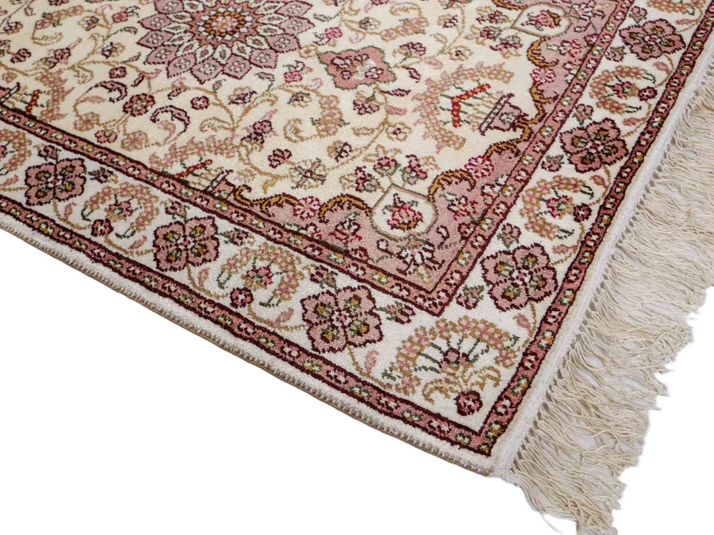 Seidenteppich - China Seide - 88 x 59 cm - hellbeige