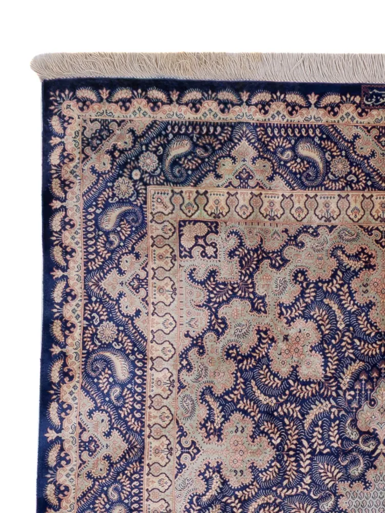Seidenteppich - Ghom Seide - Premium - 150 x 96 cm - hellblau