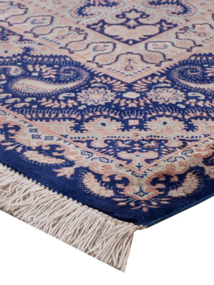 Seidenteppich - Ghom Seide - Premium - 150 x 96 cm - hellblau