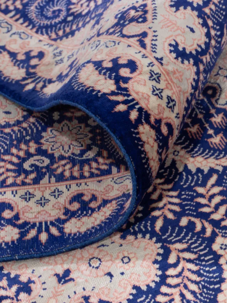 Seidenteppich - Ghom Seide - Premium - 150 x 96 cm - hellblau