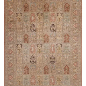 Seidenteppich - Kaschmir Seide - 381 x 273 cm - dunkelbeige