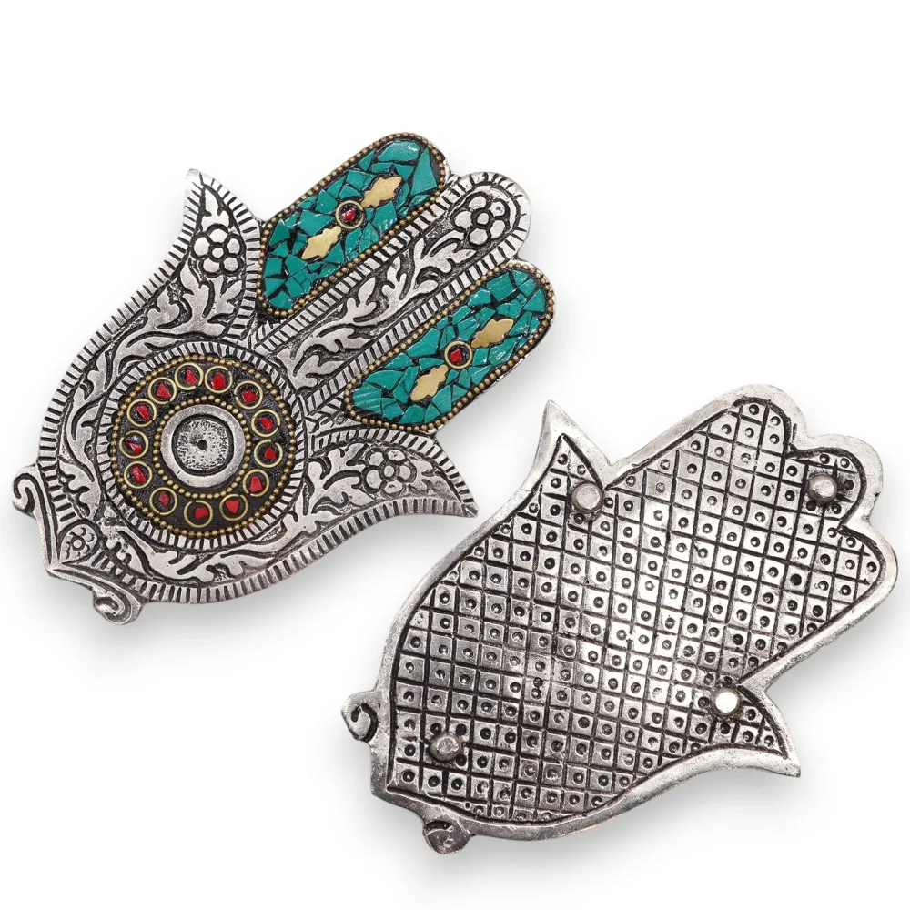 Suporte para Incenso Hamsa Verde Pequeno