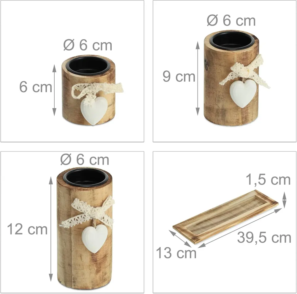 Suporte de velas com bandeja e pedras decorativas, 39,5 cm de comprimento, 5 castiçais, centro para sala de estar e sala d...