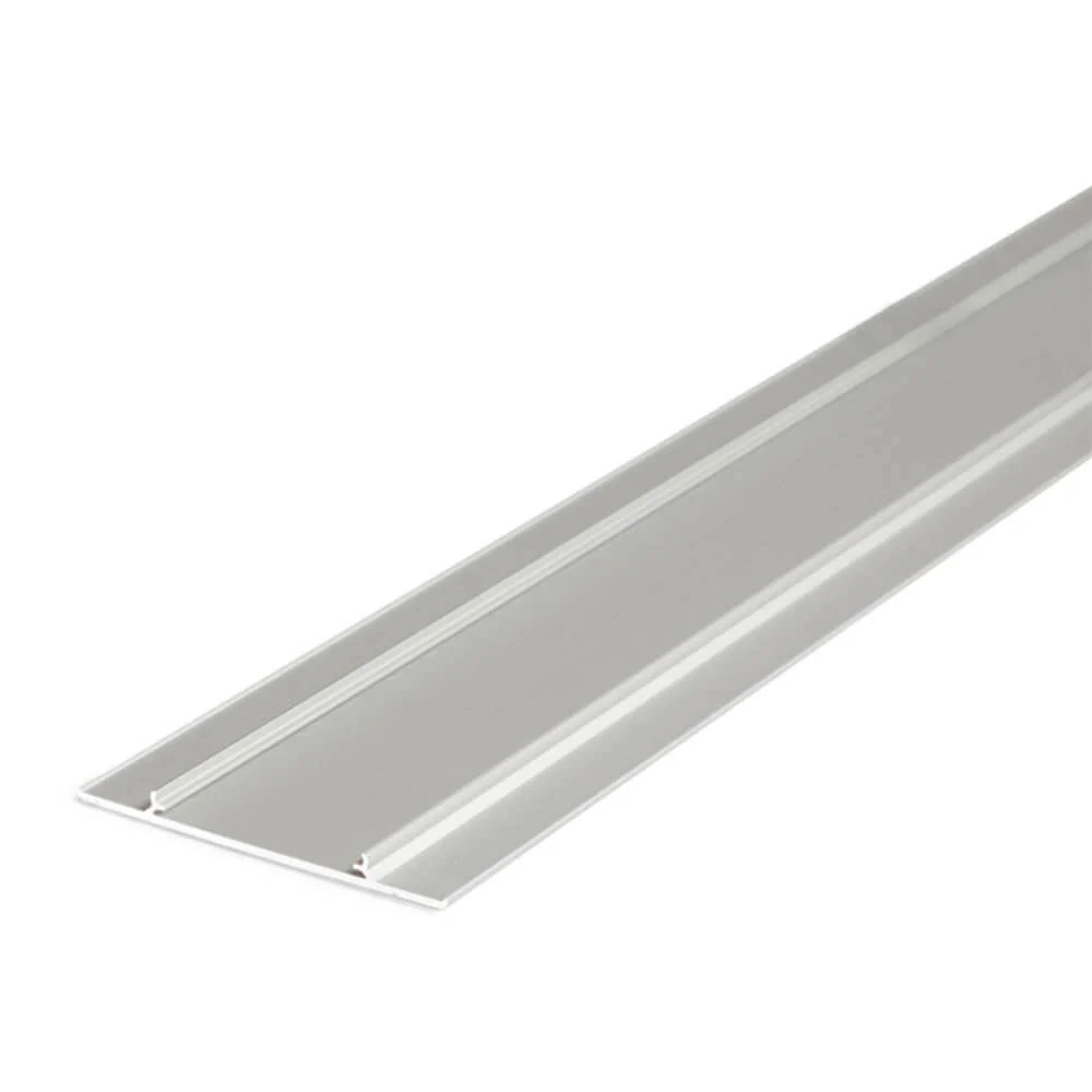 Tampa lateral de 200 cm em alumínio anodizado para perfil de parede angular de montagem na superfície