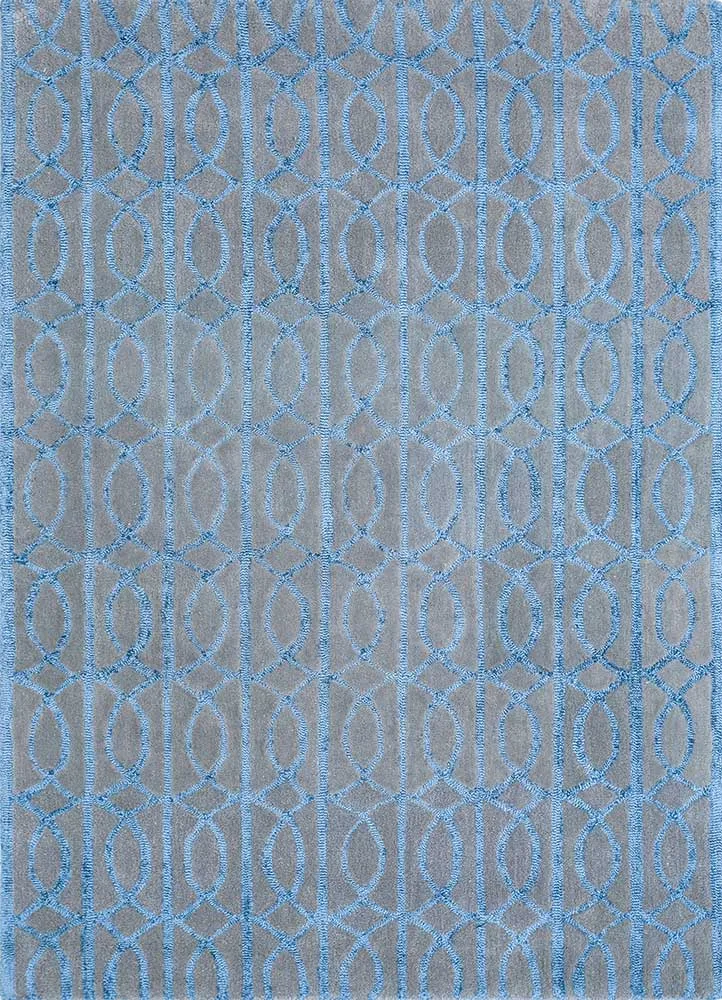 Tapete de lã - 180 x 120 cm - azul-mar