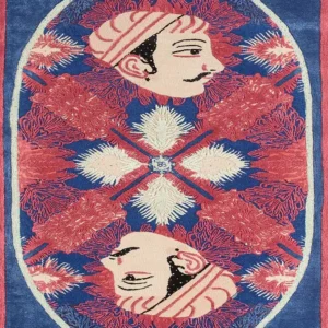 Tapete de lã - 240 x 120 cm - azul