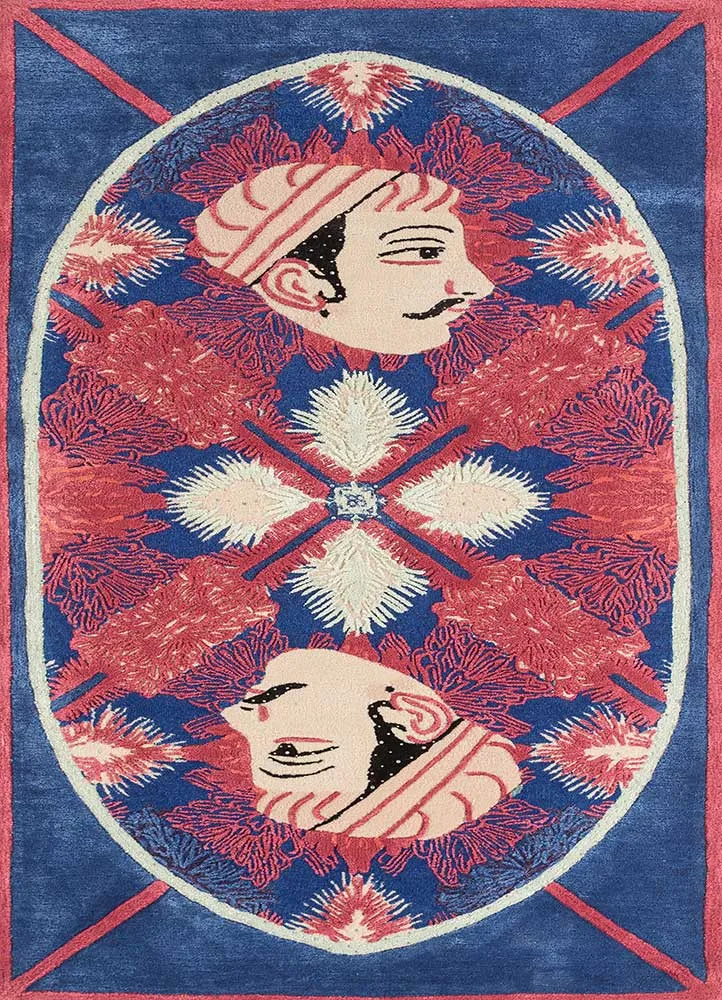 Tapete de lã - 240 x 120 cm - azul