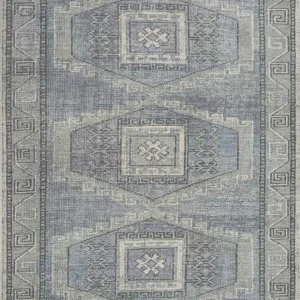 Tapete de lã - 240 x 150 cm - cinzento