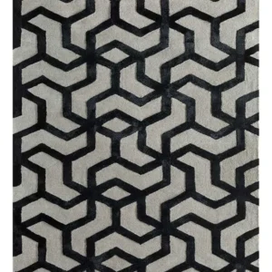 Tapete de lã - 240 x 150 cm - cinzento