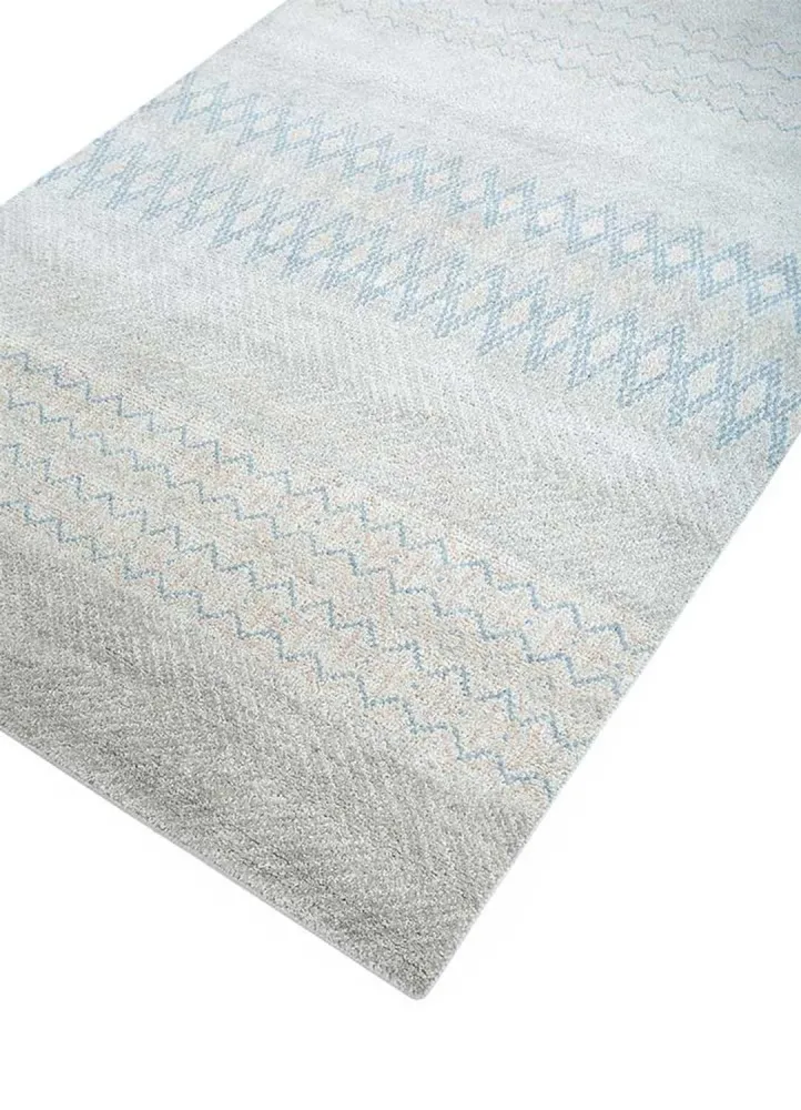 Tapete de lã - 240 x 150 cm - cinzento claro