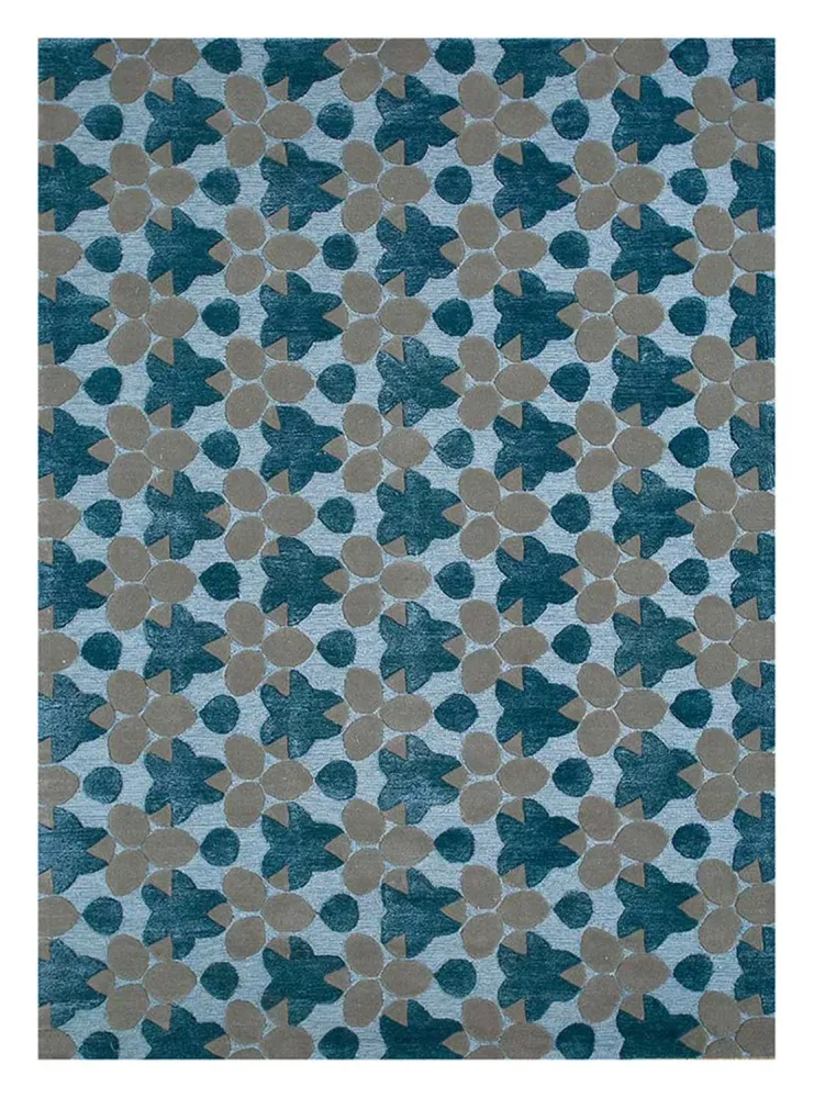 Tapete de lã - 240 x 170 cm - azul