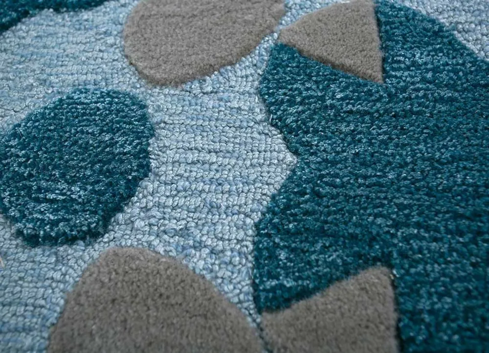 Tapete de lã - 240 x 170 cm - azul