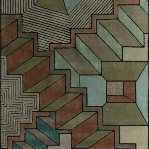 Tapete de lã - 240 x 180 cm - verde