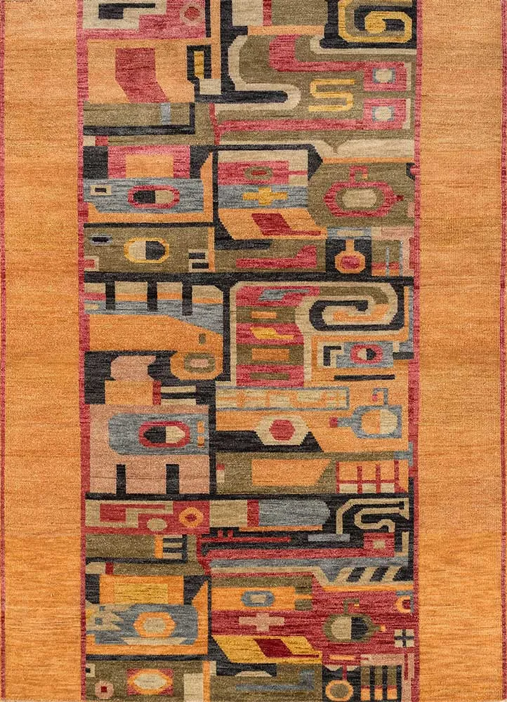 Tapete de lã - 270 x 180 cm - laranja