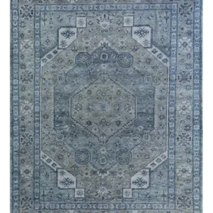 Tapete de lã - 300 x 200 cm - azul escuro
