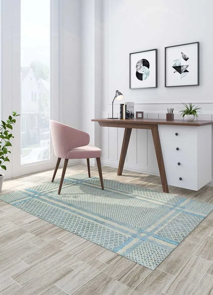 Tapete de lã - 300 x 240 cm - azul
