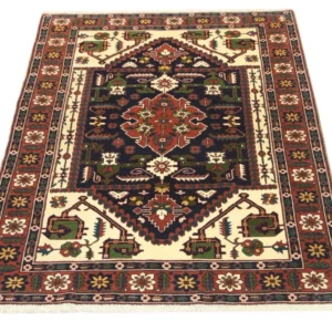 Tapete afegão - 182 x 129 cm - azul escuro
