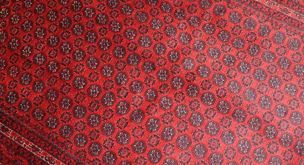 Tapete afegão - 193 x 144 cm - vermelho escuro