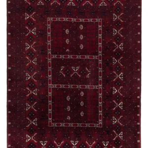 Tapete afegão - 239 x 163 cm - vermelho escuro