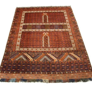 Tapete afegão - 252 x 198 cm - castanho
