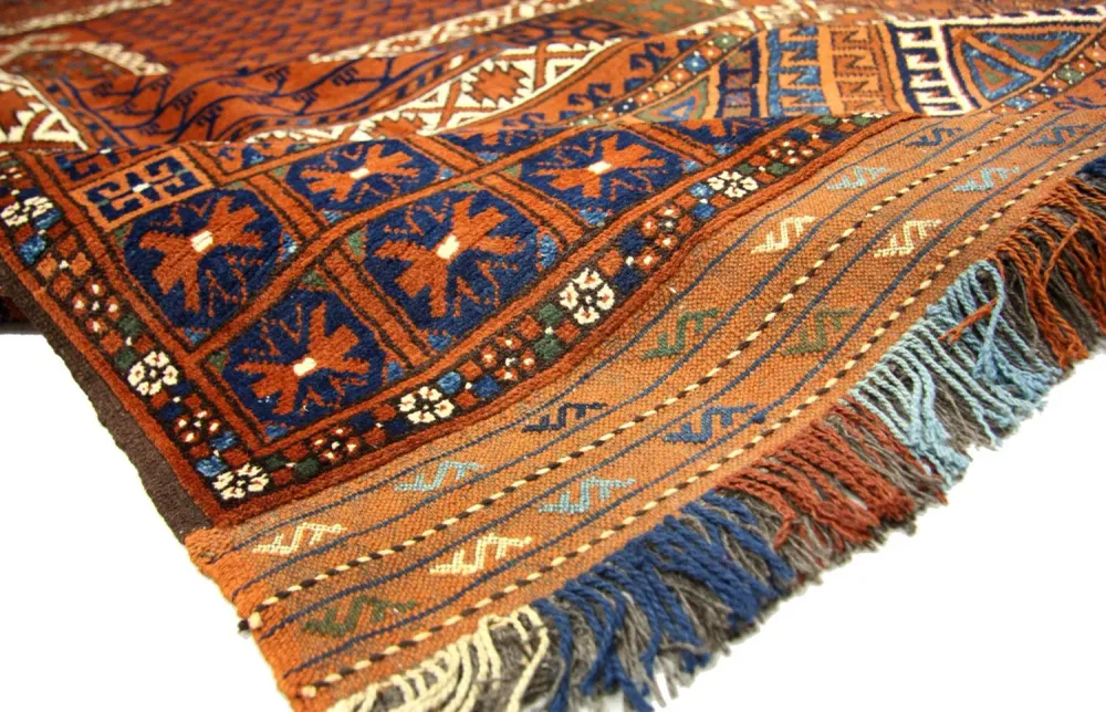 Tapete afegão - 252 x 198 cm - castanho
