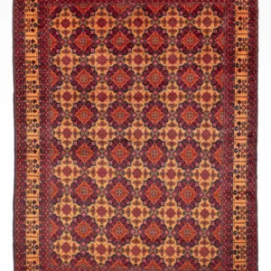 Tapete afegão - 284 x 199 cm - bege escuro