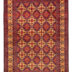 Tapete afegão - 296 x 197 cm - bege escuro