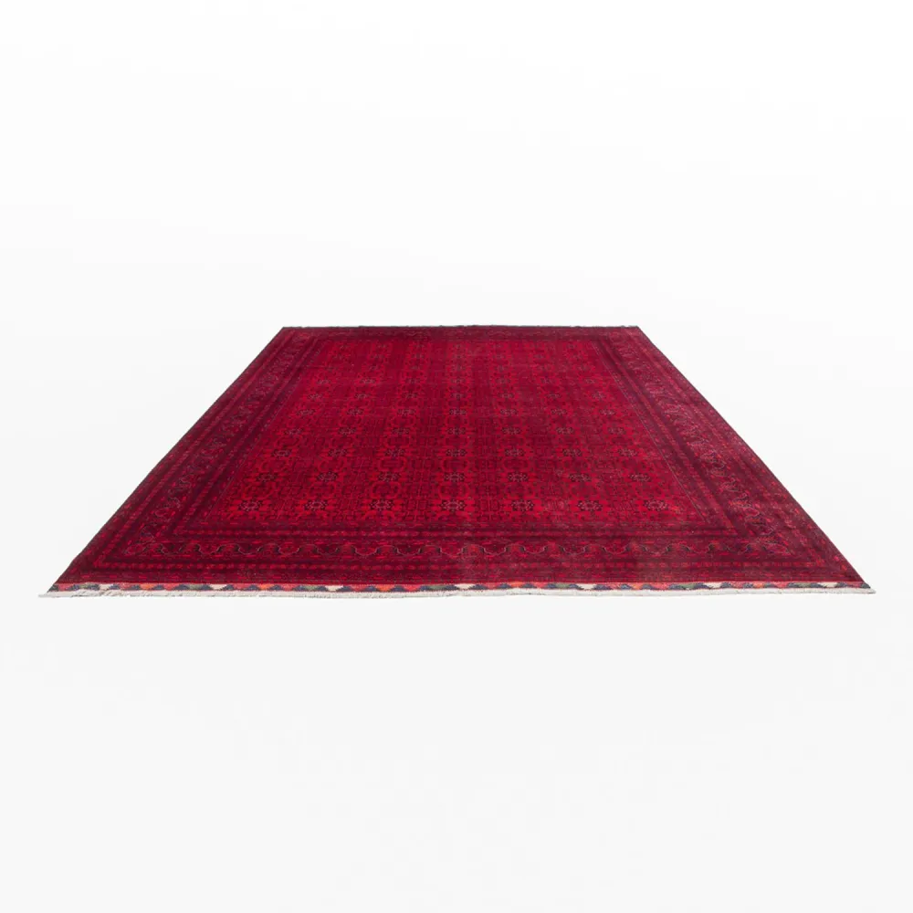 Tapete afegão - 401 x 303 cm - vermelho