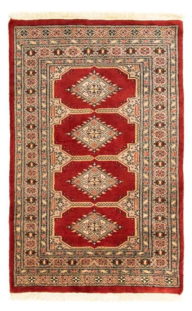 Tapete afegão - Bukhara - 123 x 78 cm - vermelho