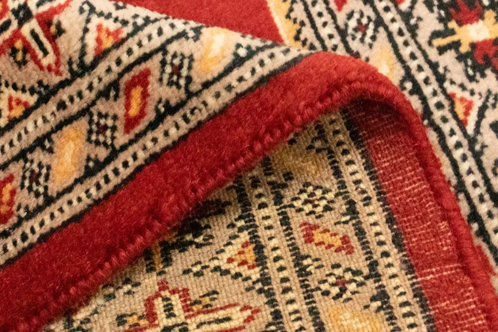 Tapete afegão - Bukhara - 123 x 78 cm - vermelho