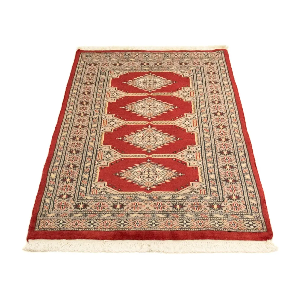 Tapete afegão - Bukhara - 123 x 78 cm - vermelho