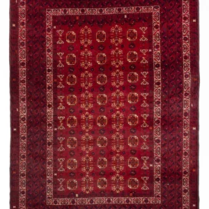 Tapete afegão - Bukhara - 284 x 194 cm - vermelho