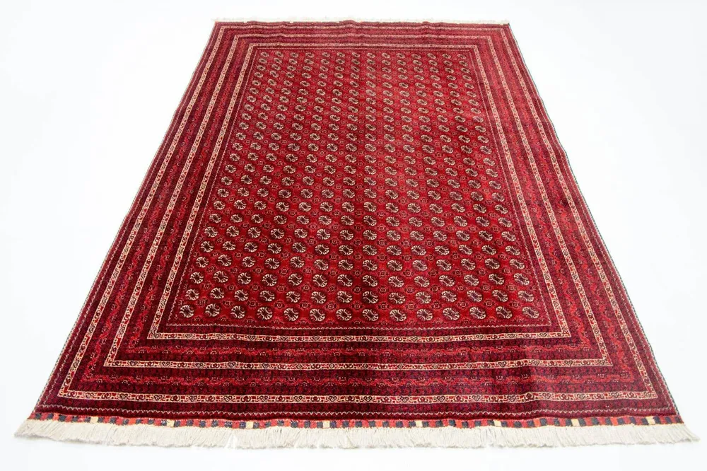 Tapete afegão - Bukhara - 300 x 195 cm - vermelho