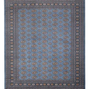 Tapete afegão - Bukhara - 305 x 249 cm - azul claro