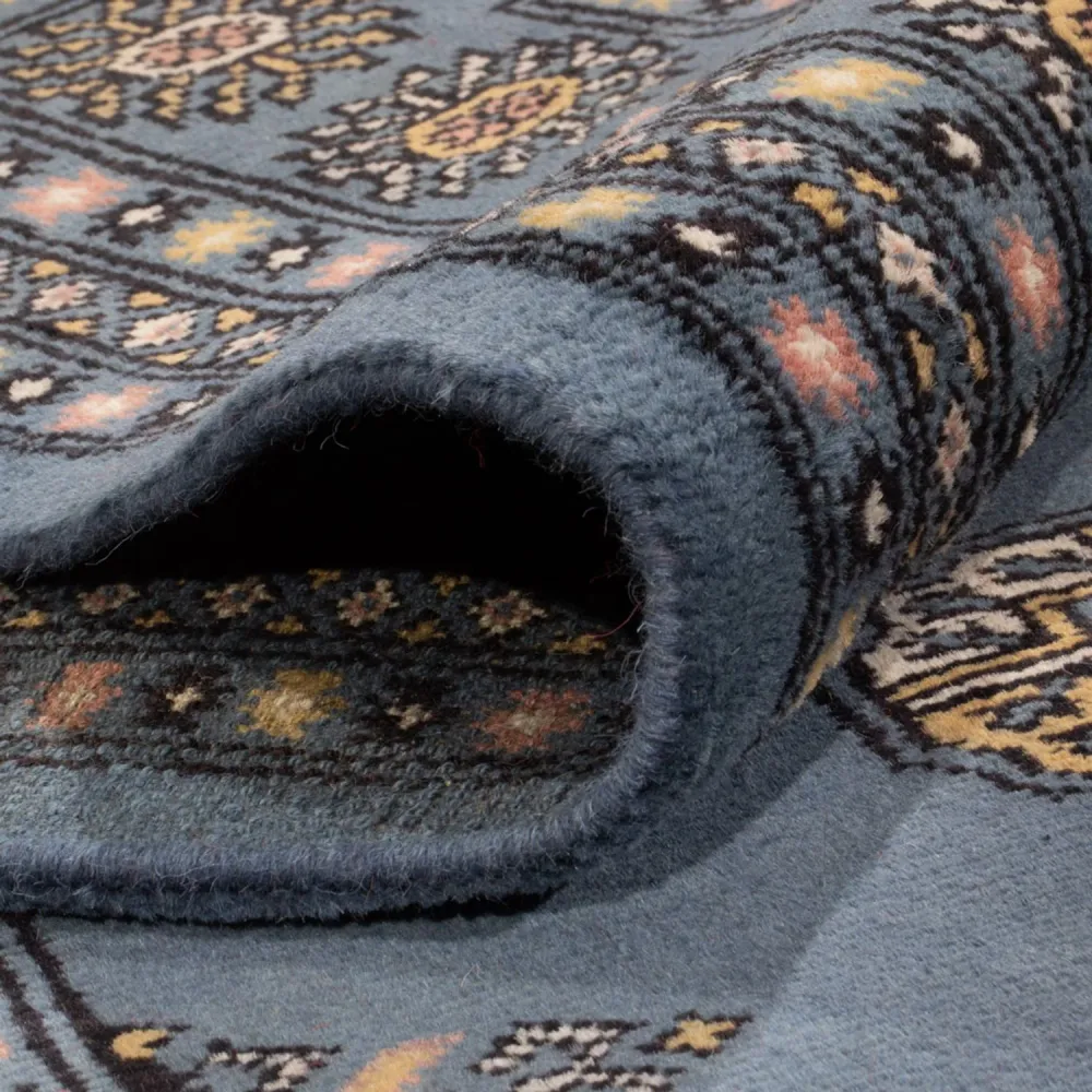 Tapete afegão - Bukhara - 309 x 205 cm - azul