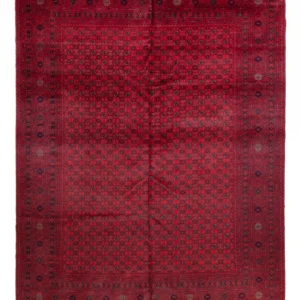 Tapete afegão - Bukhara - 336 x 248 cm - vermelho