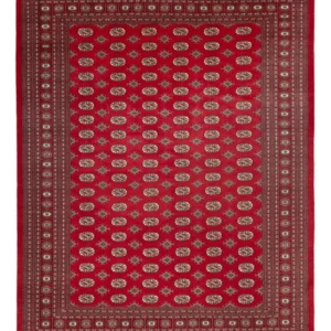 Tapete afegão - Bukhara - 354 x 275 cm - vermelho