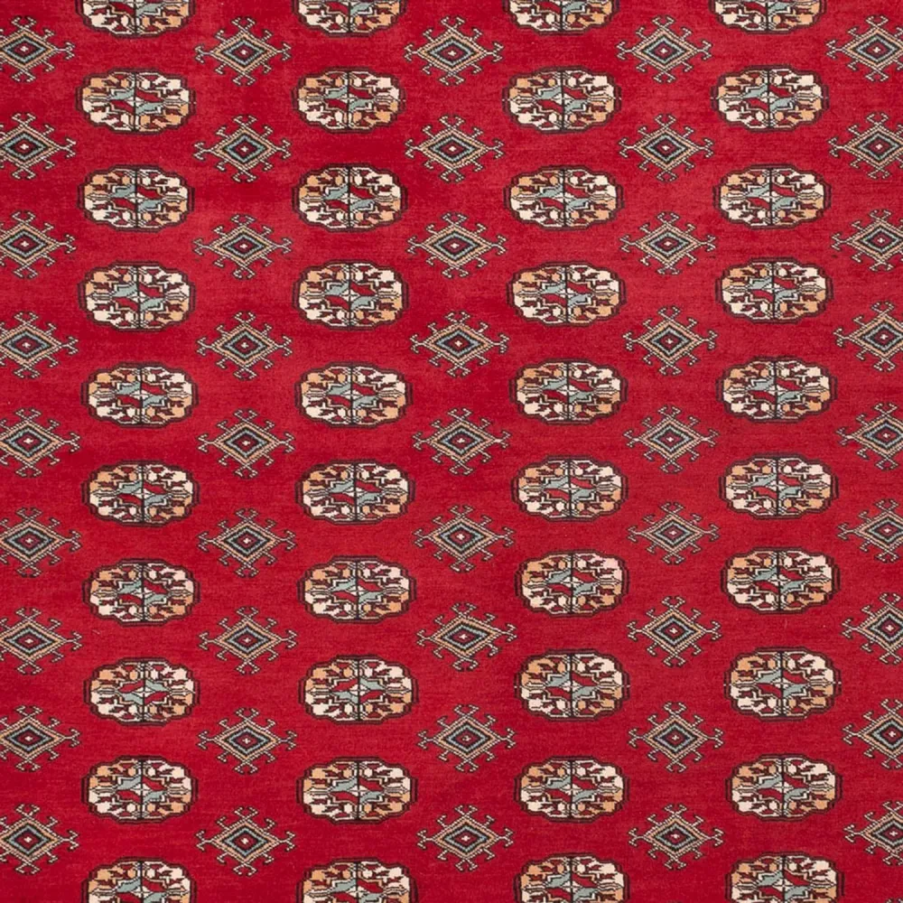 Tapete afegão - Bukhara - 354 x 275 cm - vermelho