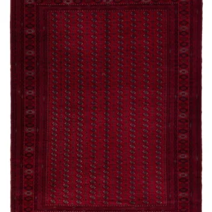 Tapete afegão - Bukhara - 390 x 296 cm - vermelho escuro