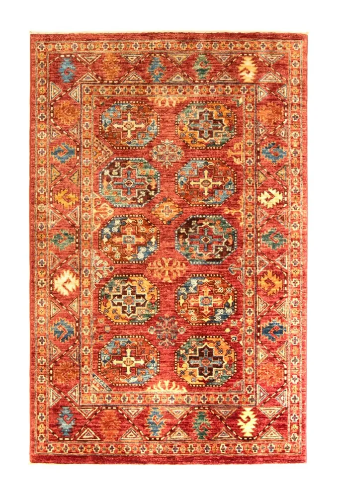 Tapete afegão - Filpa - 149 x 98 cm - vermelho