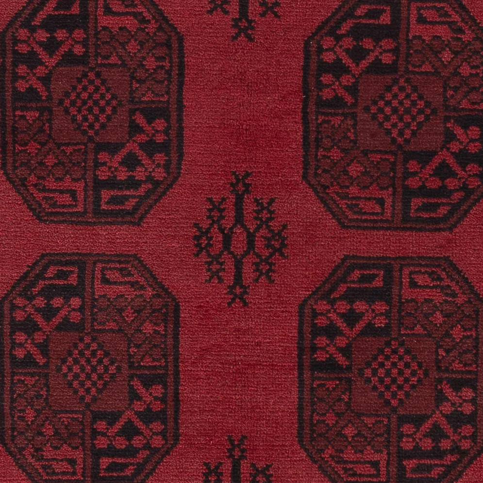 Tapete afegão - Filpa - 242 x 162 cm - vermelho escuro