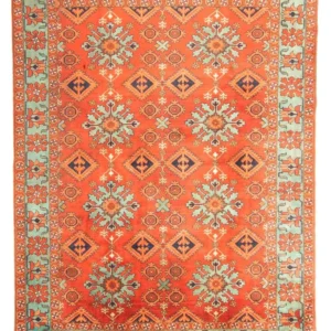 Tapete afegão - Hatshlu - 273 x 213 cm - vermelho claro