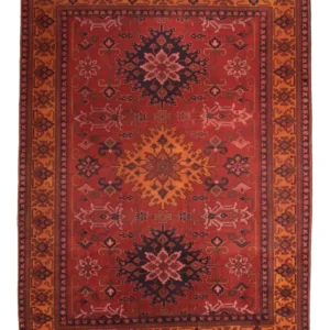 Tapete afegão - Hatshlu - 313 x 210 cm - vermelho escuro